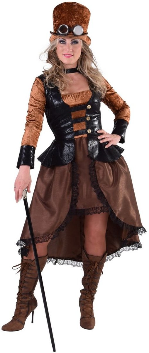Steampunk Kostuum | Sheffield Steampunk Cyber | Vrouw | Large | Carnaval kostuum | Verkleedkleding